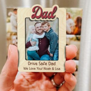 Custom photo gift, Personalized Daddy Car Visor Clip, Gift for Papa Dad Grandpa,Custom Photo Name Baby Easter